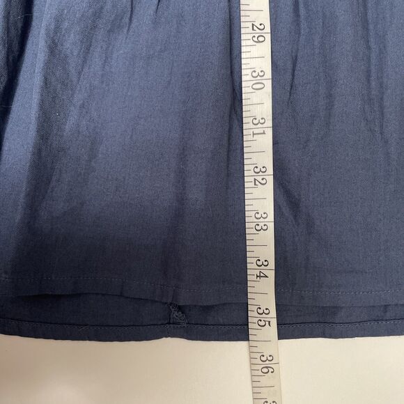 Pact Skirt Sunset Light Gauze Tiered Midi Organic Cotton French Navy Medium - Picture 5 of 8